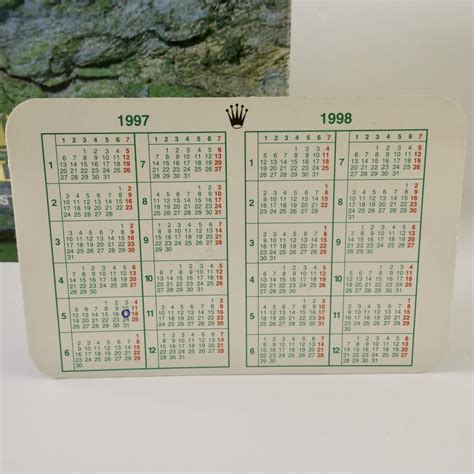 calendario tascabile rolex